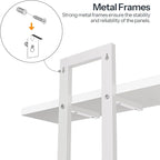 HOOBRO Floating Shelves, 15 Inch Wall Shelf Set of 2, Wall Mounted Storage Shelves 2-Tier, Hanging Bathroom Shelves, for Living Room, Bedroom, Bathroom, Kitchen, White WW32BJ01