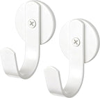Linwnil Magnetic Wreath Hanger Wreath Holder Wreath Hanger Hook for Metal Front Door for Christmas Decorations (White-4pcs)