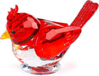 Ornalrist Crystal Red Birds Figurines Collectible Glass Figurines Birthday Gifts for Women Wife Table Home Decoration Paperweight for Animal Lovers