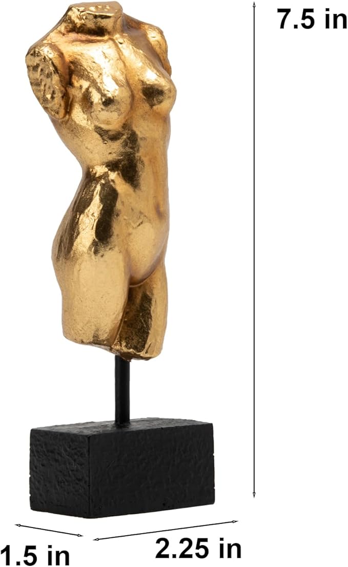 Guichifun Sculptures Home Decor Bust Female Statue - Figure Resin Decoration Modern Decorative Figures Home Art Sculpture Christmas Birthday Gifts for Men&Women 2.25 X 1.5 X 7.5 Inch