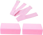 Yoga Resistance Band Set Yoga Blocks and Strap High-Density Non-Slip Exercise Kit for Women for Stretching Dance and