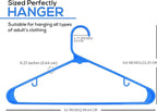 Utopia Home Plastic Hangers 30 Pack - Clothes Hanger with Hooks - Durable & Space Saving (Blue)