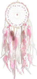 Pink Dream Catcher Feather Dream Catchers Wall Decor Handmade Dreamcatcher Wall Hanging Ornament for Bedroom Living Room Home Decor