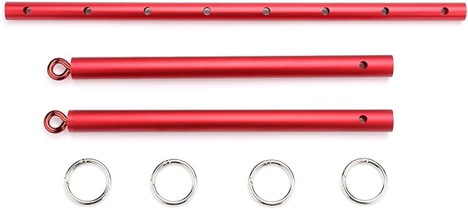 Sovyime Red Portable Exercise Spreader Bar, Restore Pilates Sports Aid Training Fitness Gear Pilates Aid Kit, Home Yoga Gym Kit