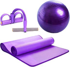 Thickened Explosion-Proof Yoga Ball Edging Yoga mat Set, Yoga Starter kit, Non-Slip Fitness mat, Eight-Piece Suit, Yoga Exercise Professional Set