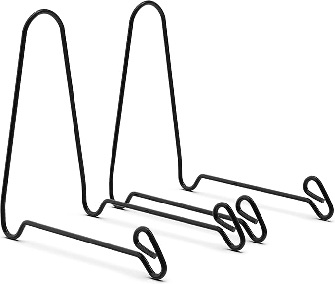 Artliving 2 Pack Display Stand Easel Iron Bowl Stands for Display Large Deep Bowls, Platters and Deep Dishes