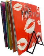 File Folder Rack Magazine Holder - Vinyl Record Storage Display Stand Metal Newspaper Book and LP Album Organizer Display