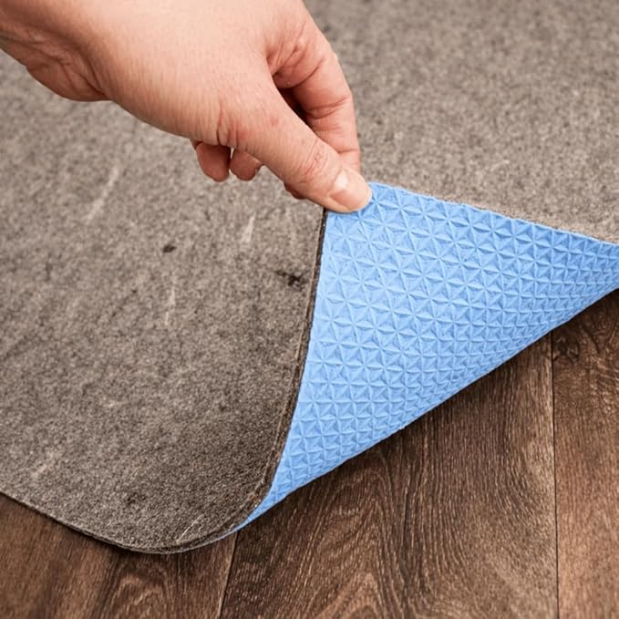 KOECKRITZ RugLock 9' x 11' Rug Pad – Non-Slip Felt & Rubber Dual Surface Rug Gripper, 0.345" Thick Cushion, Strong Grip Floor Protection, Safe for All Floors