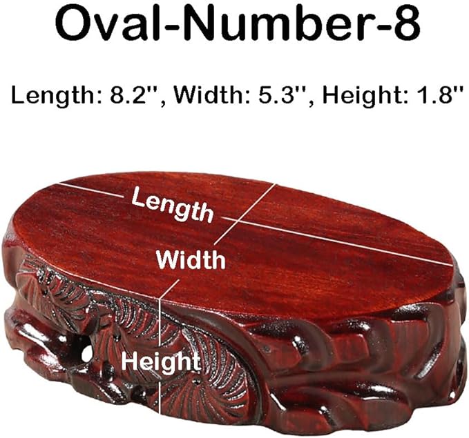 GOLDY&WENDY Oriental Solid Wood Carved Vase Plant Fishbowl Buddha Display Stand Pedestal Base