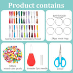 INFUNLY 24PCS DIY Small Dream Catcher Kits for Beginners Colorful Handmade Dreamcatcher Kit for Starters DIY Mini Ornament Making Kit for Bedroom Car Mirror Keychain bag Bohemian Decoration Craft Gift