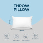 Utopia Bedding Throw Pillows (Set of 4, White) – 12 x 16 Inches Down Alternative Pillows for Bed, Sofa, and Couch - Fluffy Decorative Stuffer Pillow for Indoors & Outdoors