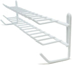 Huji Wall Mount Tie and Belt Rack Organizer, White (1 Pack)