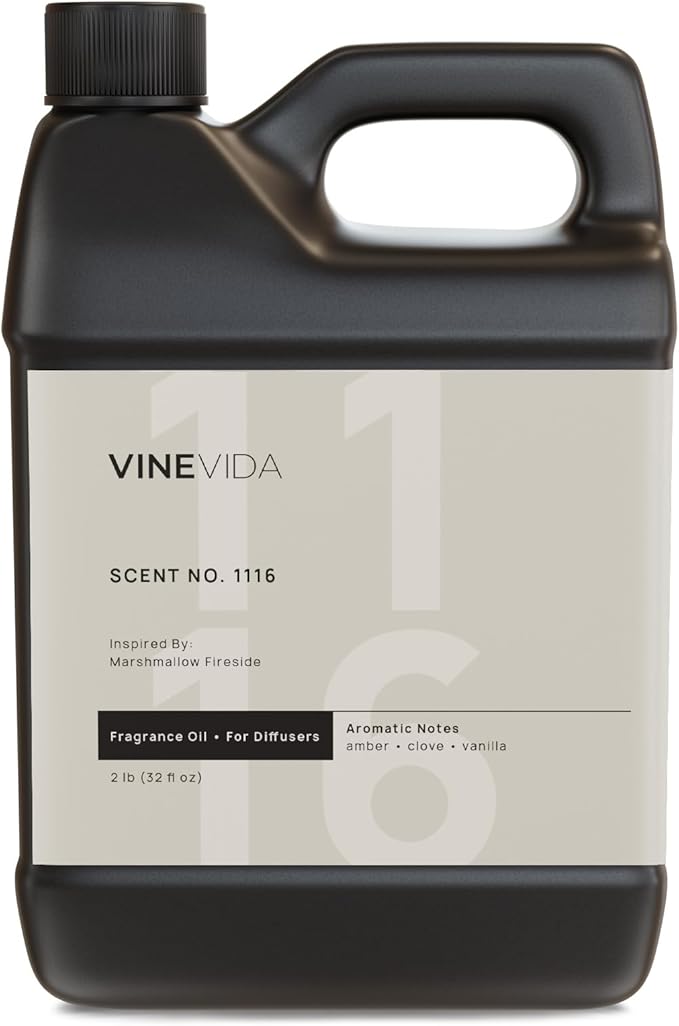 VINEVIDA [32 Fl Oz] Scent NO. 1116 Fragrance Oil for Cold Air Diffusers, Aromatic Notes of Amber Clove Vanilla, Essential Oils for Diffuser Oil Refill & Air Freshener Room Spray