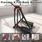 Air Walker Exercise Machine,Foldable Elliptical Machine for Home,Mini Elliptical for Full-Body Low-Impact Exercise with LCD Display Ideal for Home Gym