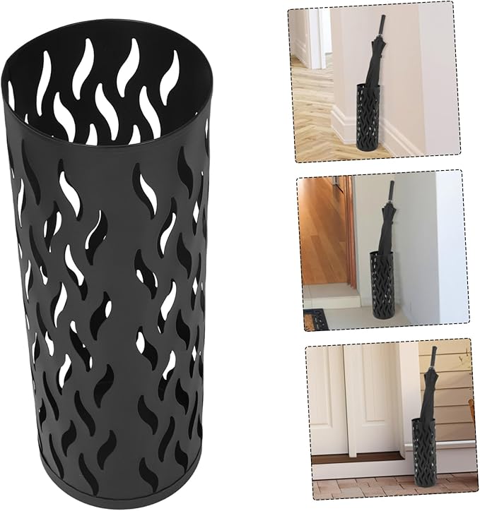 Sosoport Metal Round Umbrella Stand Rack Stylish Umbrella Holder for Indoor Outdoor Use Elegant Design for Entryway Living Room Patio Office Versatile Umbrella Storage