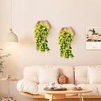 Artificial Fake Hanging Flowers Plants for Outdoor Spring Summer Decoration, 2PCS Faux Silk Violet UV Resistant Look Real Trailing Vines for Outside Home Planter Porch Patio(Yellow)