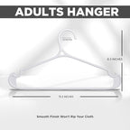 Utopia Home Clothes Hangers - Standard Plastic Hangers Space Saving - Durable Coat Hangers 20 Pack (White)