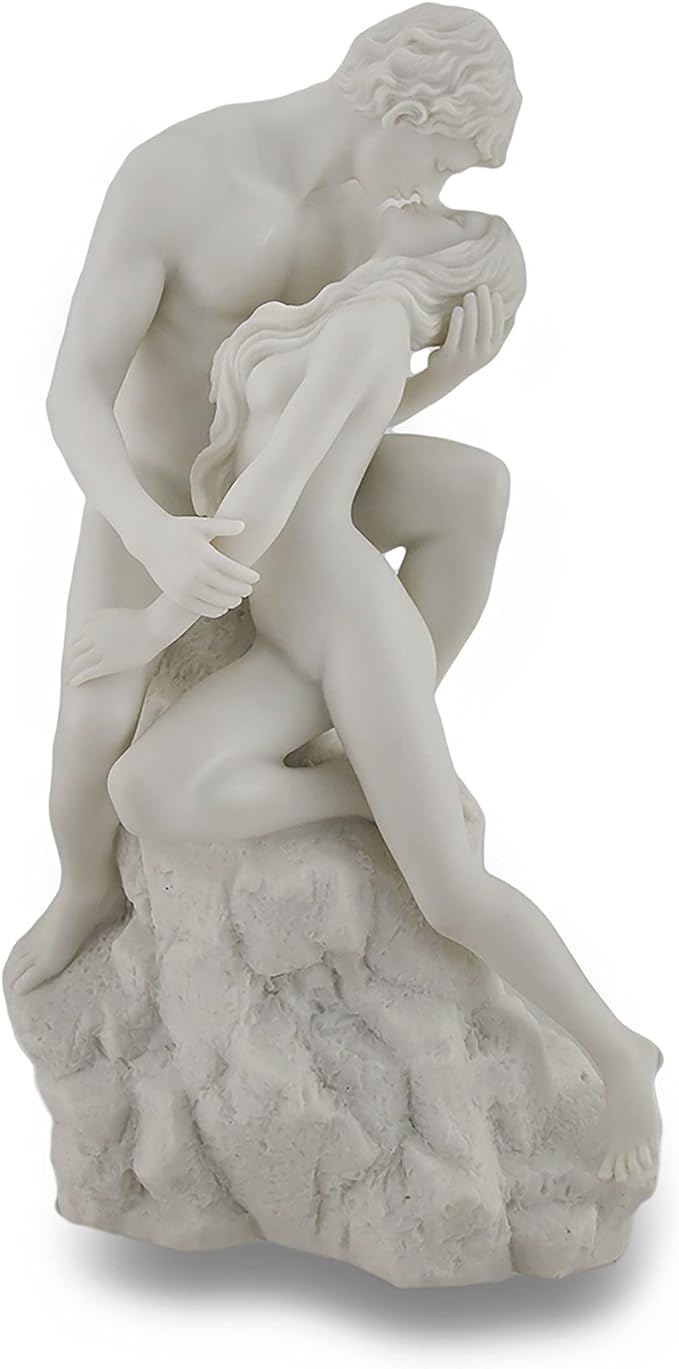 Veronese Design White Marble Finish The Lovers Statue Nude Sculpture