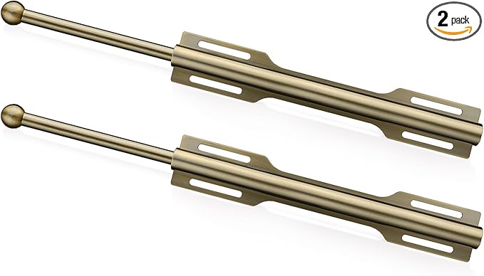FIRJOY 12" Valet Rod for Closet Pull Out (2 Pack, Antique Brass)