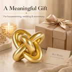 XMGZQ Gold Knot Decor for Coffee Table Book,Chain Link Living Room Decor Item for Bookshelf Entryway Nightstand TV Stand,Minimalist Knot Sculpture for Home Living Room,Centerpiece Table Decorations