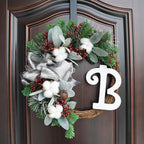12 Inch Double Sided Wreath Hanger - Over The Door Metal Hook for Christmas - Holds 2 Wreaths - Premium Sturdy Black Metal