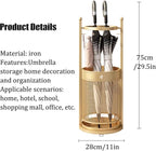 Commercial Metal Umbrella Stand Holder Indoor Large-Capacity Umbrella Stand Racks with Removable Drip Tray Entrance Umbrellas Organizer Freestanding Umbrella Basket for Home Office Entryway.(White)