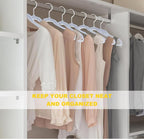 Blue and Gold Hangers for Clothes 40 Pcs, 16" Wide Clear Hangers for Men's Shirt, Women's Gown Dress, Youth Suit, Hoodie, Plastic Hanger with Swivel Hook, Thin Clothing Rack for Dorm Room Essentials
