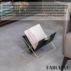 Fabulaxe 9-In Foldable Magazine Rack, Book Basket, Farmhouse Letter Organizer, File Holder ? for Living Rooms and Home Offices - Ideal as Office Desk Accessories, Desk Organizer and Newspaper holder