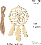 80 Set Wooden Dream Catchers Kits Wood Small Unfinished Dream Catcher Decorative Hanging Ornaments Cutouts to DIY Paint Crafts for Wall Home Tree Decor, 8 Styles