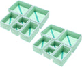 uxcell 1 Set Foldable Cloth Storage Box, 12 Slots Fabric Socks Underwear Drawer Dividers Organizers Baskets Bins for Clothes Socks Scarves Ties, Green