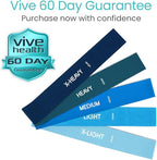 Vive Resistance Bands for Working Out (5 Pack) - Exercise & Workout Resistance Kit - Stretch, Elastic Loop Bands for Physical Therapy, Pilates, Yoga & Gym, for Men & Women