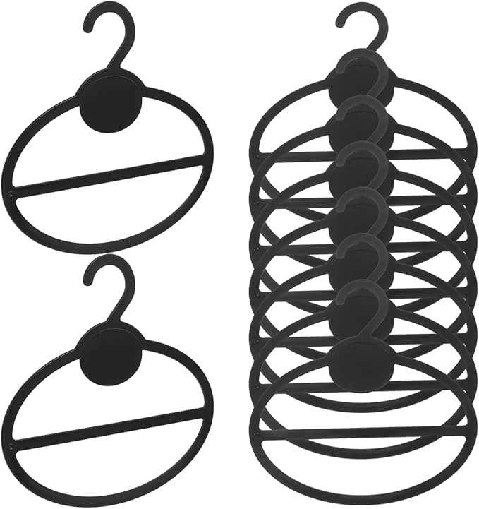 Rotating Scarf Holder 10-Piece Set Plastic Hanger for Closet Space-Saving Scarf Organizer 360° Rotation for Displaying Ties and Accessories
