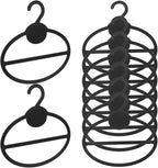 Rotating Scarf Holder 10-Piece Set Plastic Hanger for Closet Space-Saving Scarf Organizer 360° Rotation for Displaying Ties and Accessories