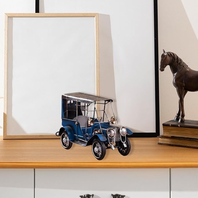 Vintage Iron Car Model Classic Vehicle Collectible Model Metal Retro Handicraft Art Vehicle Sculpture for Home Office Decor