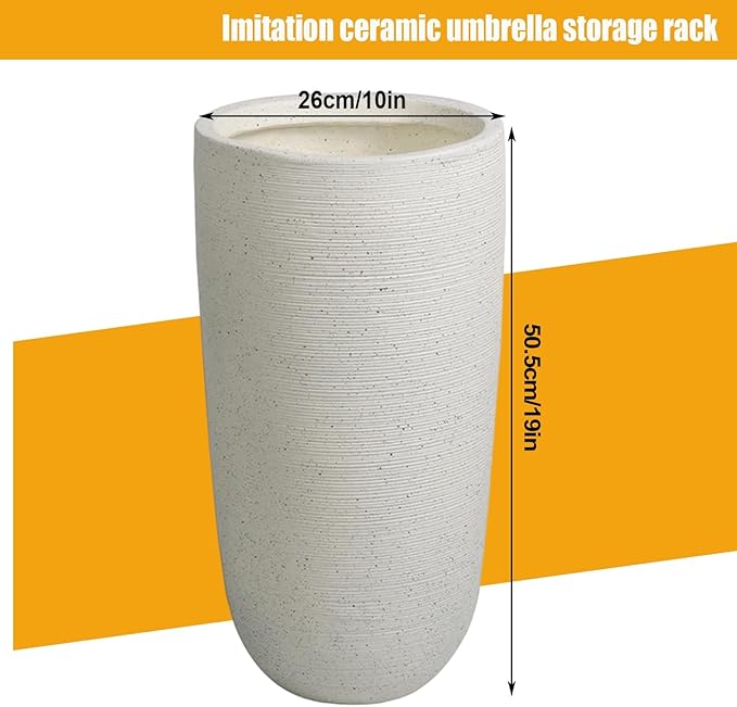 Indoor Large-Capacity Standing Umbrellas Bucket Commercial Ceramics Umbrella Holder Heavy Duty Modern Indoor Entryway Umbrellas Organizer