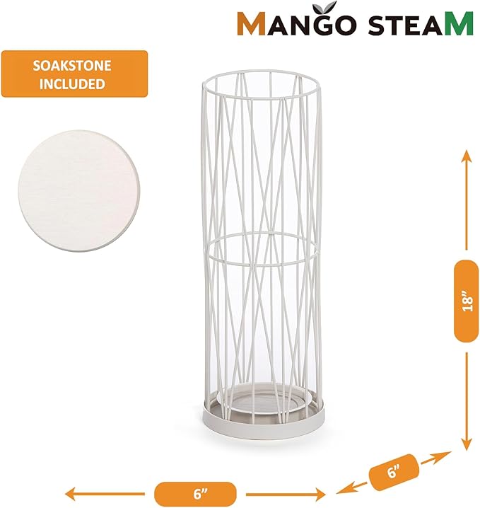 Mango Steam Pluvian™ Soakstone™ Umbrella Holder (Regular, White)
