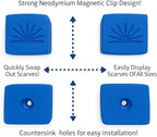 Magnetic Sports Scarf Wall Display (Blue)