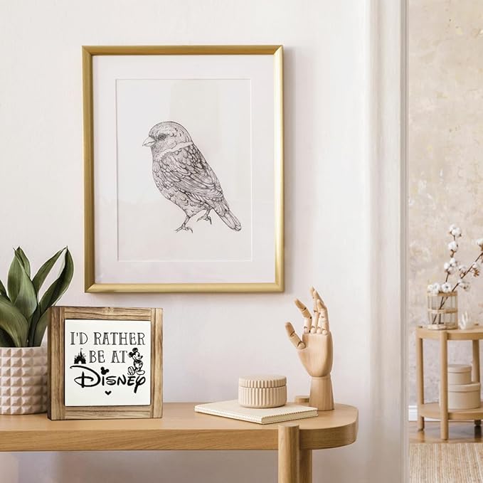 Funny Wood Signs, Decorative Wooden Table Sign, Box Sign Wood Desk Sign Decor, Lovely Home Office Tabletop Decors for Women, Office Gift for Friends Women Girls, 5.9×5.9 inches