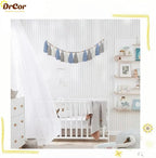 DrCor Blue White Coastal Boho Wall Garland for Nursery, Kids Room, Beach House, Classroom, Back to School & Baby Shower Decor