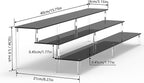 AZEAM 2 Packs 15 3/4 inch Acrylic Riser Display Stand Shelf Clear 3 Tier Display Shelves Compatible with Figures Cupcake Stand Food Dessert Holder