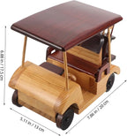 VICASKY Antique Wooden Car Statue Vintage Vehicle Sculpture Collectible Car Figurine for Home