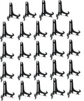 Artliving 3" Black Plastic Stand Cookie Holder Display Stand Place Card Holder Display Easels at Weddings, Birthday Party(24 Pack)