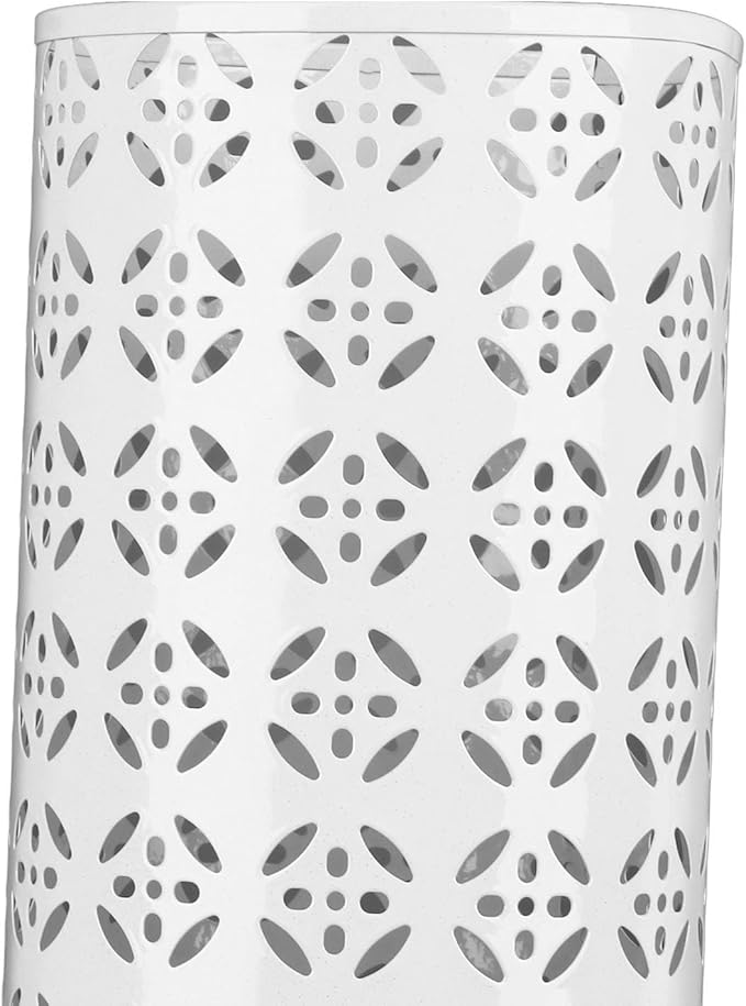 Zerodis Large Round Hollow Design Metal Umbrella Holder, Stylish Gold Finish Steel Umbrella Stand for Entryway, Home Office, and Outdoor Use (S)