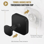 Black Wreath-Hanger, Strong Stainless Steel Suction-Cup-Wreath-Hooks, Black Wreath-Door-Hanger Fall Halloween Christmas Decorations, Welcome Sign for Front Door Indoor Outdoor, Reusable Holder