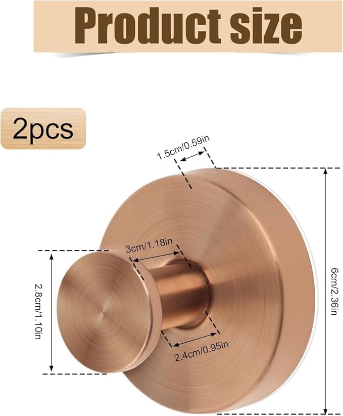 Linwnil Suction Cup Wreath Hanger，Suction Cup Hooks Hanging 10 Lbs，Waterproof Suction Cup Wreath Holder for Windows, Shower, Wreaths，Smooth Doors (Rosegold, 2 Pack)