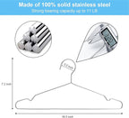 Coat Hangers 40 Pack Clothes Hangers, Seropy Metal Hanger Heavy Duty Wire Hangers with Non Slip Notch, Ultra Thin Stainless Steel Hanger Space Saving Clothing 16.5 Inch