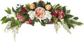 29 Inch Artificial Rose Flower Swag, Colorful Decorative Swags with Green Leaves Rose Hydrangeas Eucalyptus Leaves for Home Garden Lintel Wedding Arch Party Decor(Multicolor)