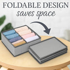 8-Pack Fabric Drawer Organizers – Foldable Closet Storage Bins for Clothes, Underwear, Baby Items & Bras | Dresser Drawer Dividers for Bedroom, Closet & Nursery Organization