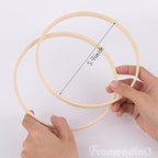 Framendino, 10 Pack 6 Inch Wooden Bamboo Hoops Wreath Rings for DIY Wedding Decor Dream Catcher Wall Hanging Crafts