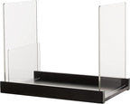 Patented Comic Book Storage Holder – Wooden & Acrylic Display Box/Case for Collectors – Organizer for Comics, Magazines & Books – Holds 150 Issues, 14.5x8 in (Black)